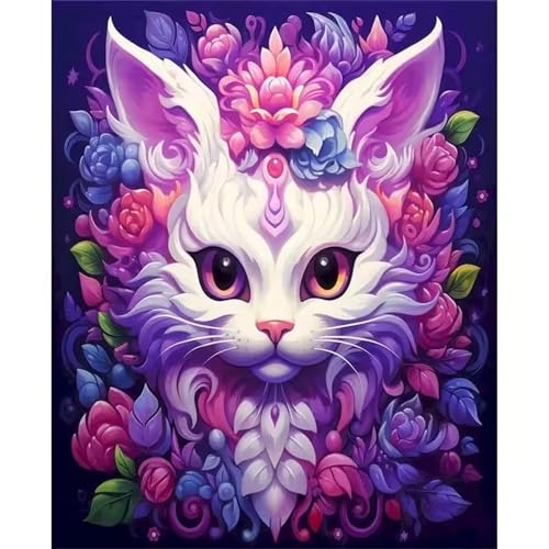 Puzzle 1000 Teile Erwachsene Blume Katze, DIY Klassische Jigsaw Puzzles Legespiel, Geschicklichkeitsspiel für Die Ganze Familie, Puzzles Farbenfrohes für Home Dekoration von Tainrun