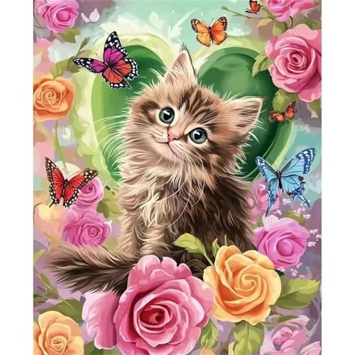 Puzzle 1000 Teile Erwachsene Blume Niedliche Katze, DIY Klassische Jigsaw Puzzles Legespiel, Geschicklichkeitsspiel für Die Ganze Familie, Puzzles Farbenfrohes für Home Dekoration von Tainrun