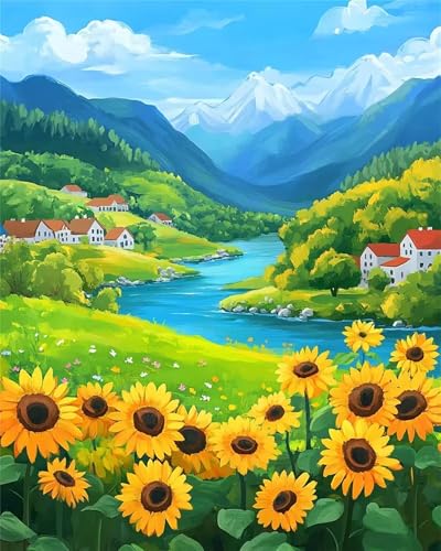 Puzzle 1000 Teile Erwachsene Gras Streamside Haus, DIY Klassische Jigsaw Puzzles Legespiel, Geschicklichkeitsspiel für Die Ganze Familie, Puzzles Farbenfrohes für Home Dekoration von Tainrun