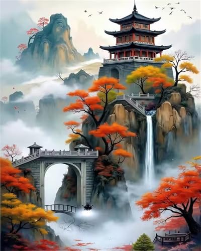 Puzzle 1000 Teile Erwachsene Landschaftsarchitektur, DIY Klassische Jigsaw Puzzles Legespiel, Geschicklichkeitsspiel für Die Ganze Familie, Puzzles Farbenfrohes für Home Dekoration von Tainrun