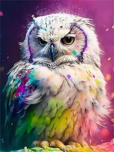 Puzzle 1000 Teile Erwachsene Lila Eule, DIY Klassische Jigsaw Puzzles Legespiel, Geschicklichkeitsspiel für Die Ganze Familie, Puzzles Farbenfrohes für Home Dekoration von Tainrun