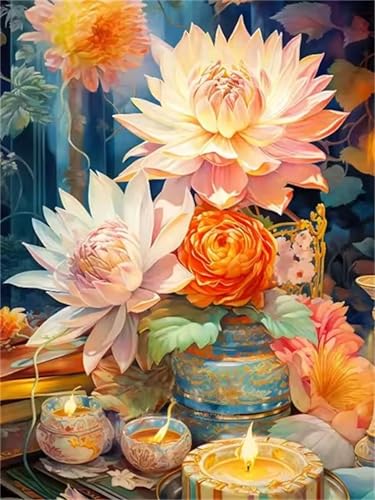 Puzzle 1000 Teile Erwachsene Lotus-Kerze, DIY Klassische Jigsaw Puzzles Legespiel, Geschicklichkeitsspiel für Die Ganze Familie, Puzzles Farbenfrohes für Home Dekoration Puzzle 1000 Teile Erwachsene Lotus-Kerze, DIY Klassische Jigsaw Puzzles Legespiel, Geschicklichkeitsspiel für Die Ganze Familie, Puzzles Farbenfrohes für Home Dekoration von Tainrun