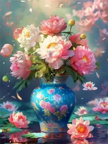 Puzzle 1000 Teile Erwachsene Sonnenlicht Pfingstrose Vase, DIY Klassische Jigsaw Puzzles Legespiel, Geschicklichkeitsspiel für Die Ganze Familie, Puzzles Farbenfrohes für Home Dekoration von Tainrun