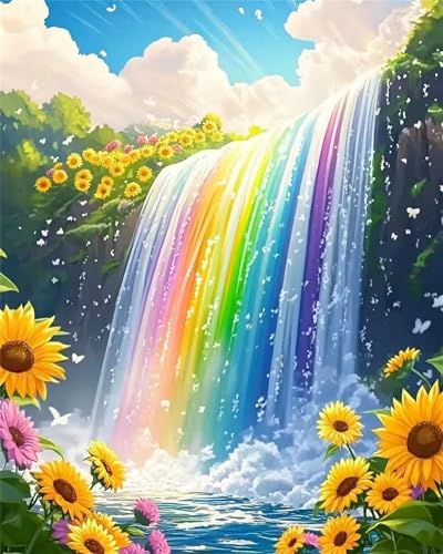 Puzzle 1000 Teile Erwachsene Sonnenschein an den Regenbogenfällen, DIY Klassische Jigsaw Puzzles Legespiel, Geschicklichkeitsspiel für Die Ganze Familie, Puzzles Farbenfrohes für Home Dekoration von Tainrun
