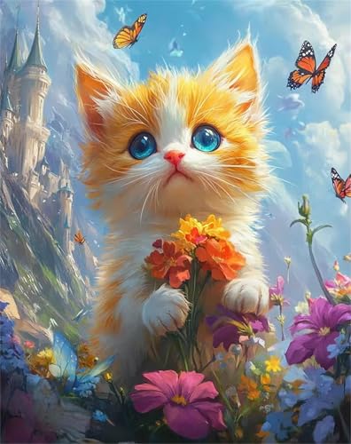 Puzzle 1000 Teile für Erwachsene, Castle Bouquet Katze 75x50cm Puzzle Erwachsene 1000 Teile Lernspiel Herausforderung Spielzeug, Geschicklichkeitsspiel für die ganze Familie von Tainrun