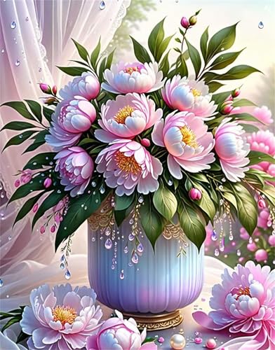 Puzzle 1000 Teile für Erwachsene, Rosa Pfingstrose Vorhang 75x50cm Puzzle Erwachsene 1000 Teile Lernspiel Herausforderung Spielzeug, Geschicklichkeitsspiel für die ganze Familie von Tainrun