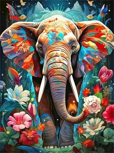 Puzzle 1000 Teile für Erwachsene, Tropische Blume Elefant 75x50cm Puzzle Erwachsene 1000 Teile Lernspiel Herausforderung Spielzeug, Geschicklichkeitsspiel für die ganze Familie von Tainrun