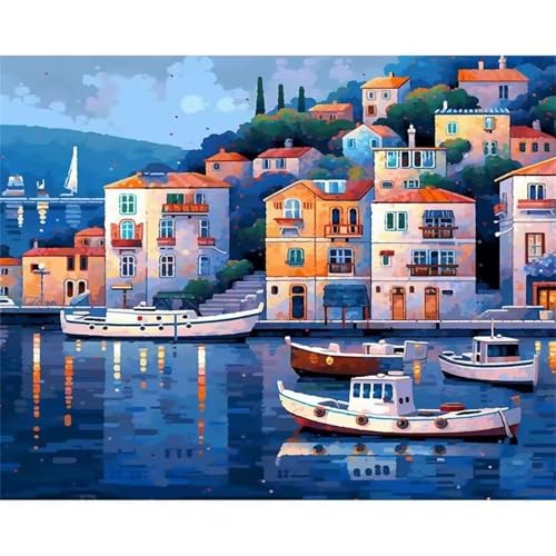 Puzzle 120 Teile Erwachsene,Puzzle für Erwachsene und Kinder 120 Teile,Gehirn-Herausforderung,Puzzles Pädagogisches Spiel,Puzzles mit Blaue Stadt-Motiv von Tainrun