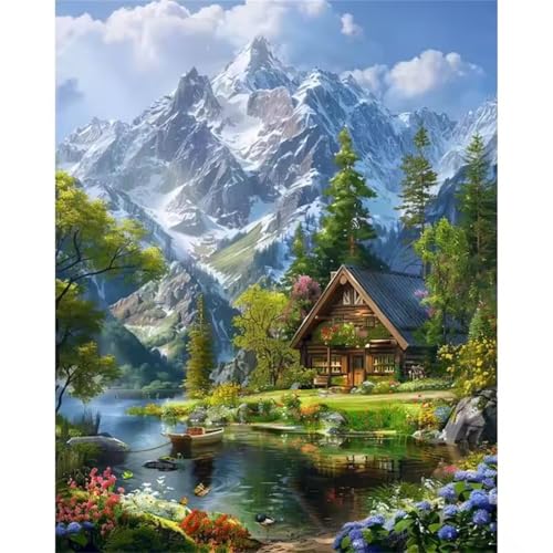 Puzzle 120 Teile Erwachsene,Puzzle für Erwachsene und Kinder 120 Teile,Gehirn-Herausforderung,Puzzles Pädagogisches Spiel,Puzzles mit Blumenbaum am See-Motiv von Tainrun