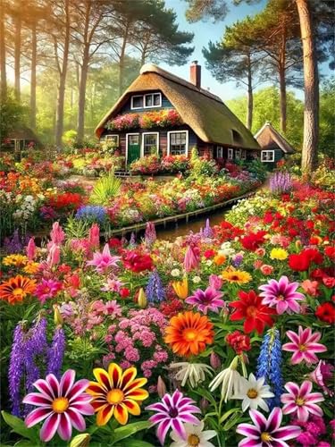 Puzzle 120 Teile Erwachsene,Puzzle für Erwachsene und Kinder 120 Teile,Gehirn-Herausforderung,Puzzles Pädagogisches Spiel,Puzzles mit Frühlingsgarten-Motiv von Tainrun