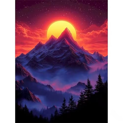 Puzzle 120 Teile Erwachsene,Puzzle für Erwachsene und Kinder 120 Teile,Gehirn-Herausforderung,Puzzles Pädagogisches Spiel,Puzzles mit Hügel bei Sonnenuntergang-Motiv von Tainrun