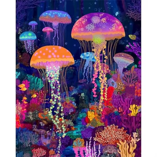 Puzzle 120 Teile Erwachsene,Puzzle für Erwachsene und Kinder 120 Teile,Gehirn-Herausforderung,Puzzles Pädagogisches Spiel,Puzzles mit Meeresquallen-Motiv von Tainrun