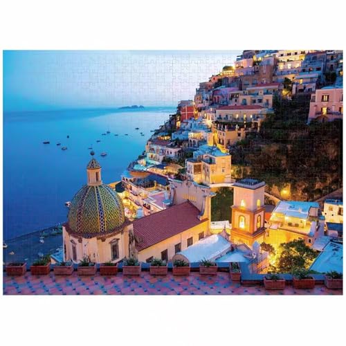 Puzzle 120 Teile Erwachsene,Puzzle für Erwachsene und Kinder 120 Teile,Gehirn-Herausforderung,Puzzles Pädagogisches Spiel,Puzzles mit Stadt Meer-Motiv von Tainrun