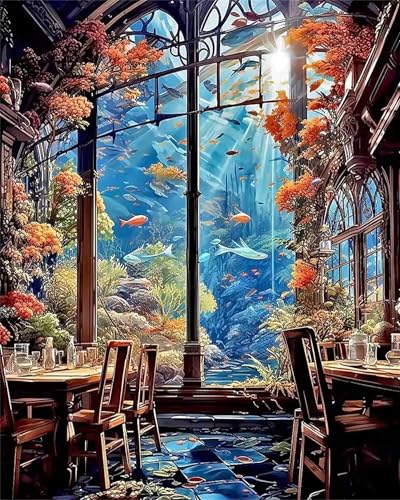 Puzzle 120 Teile Erwachsene,Puzzle für Erwachsene und Kinder 120 Teile,Gehirn-Herausforderung,Puzzles Pädagogisches Spiel,Puzzles mit Unterwasser-Restaurant-Motiv von Tainrun