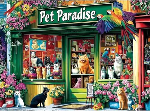 Puzzle 120 Teile Erwachsene,Puzzle für Erwachsene und Kinder 120 Teile,Gehirn-Herausforderung,Puzzles Pädagogisches Spiel,Puzzles mit Zoohandlung-Motiv von Tainrun