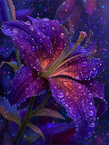 Puzzle 120 Teile für Erwachsene, EIN Herausforderndes Rätsel, Kreative Unterhaltung Puzzles Wunderschönes Dekoration Puzzle Geschenke, Thema:Beautiful Purple Flower von Tainrun