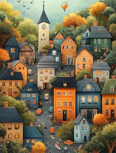 Puzzle 120 Teile für Erwachsene, Straßen in der Stadt 25x20cm Puzzle Erwachsene 120 Teile Lernspiel Herausforderung Spielzeug, Geschicklichkeitsspiel für die ganze Familie von Tainrun