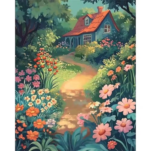 Puzzle 1200 Teile Erwachsene,Puzzle für Erwachsene und Kinder 1200 Teile,Gehirn-Herausforderung,Puzzles Pädagogisches Spiel,Puzzles mit Blumenhaus-Motiv von Tainrun