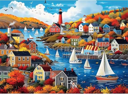 Puzzle 1200 Teile Erwachsene,Puzzle für Erwachsene und Kinder 1200 Teile,Gehirn-Herausforderung,Puzzles Pädagogisches Spiel,Puzzles mit Stadtlandschaft-Motiv von Tainrun