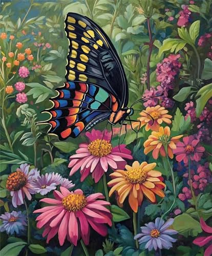 Puzzle 1200 Teile für Erwachsene, EIN Herausforderndes Rätsel, Kreative Unterhaltung Puzzles Wunderschönes Dekoration Puzzle Geschenke, Thema:Bunte Schmetterlingspflanzen von Tainrun