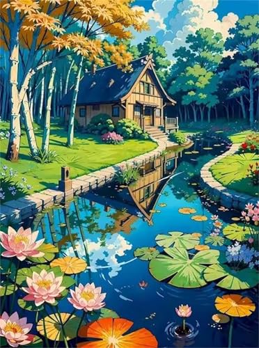 Puzzle 1200 Teile für Erwachsene, EIN Herausforderndes Rätsel, Kreative Unterhaltung Puzzles Wunderschönes Dekoration Puzzle Geschenke, Thema:Lotus Pond Ferienhaus Puzzle 1200 Teile für Erwachsene, EIN Herausforderndes Rätsel, Kreative Unterhaltung Puzzles Wunderschönes Dekoration Puzzle Geschenke, Thema:Lotus Pond Ferienhaus von Tainrun