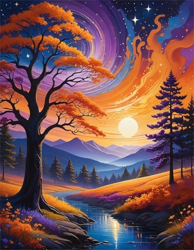 Puzzle 1200 Teile für Erwachsene, Szenerie Dämmerung Sonnenuntergang 75x50cm Puzzle Erwachsene 1200 Teile Lernspiel Herausforderung Spielzeug, Geschicklichkeitsspiel für die ganze Familie von Tainrun