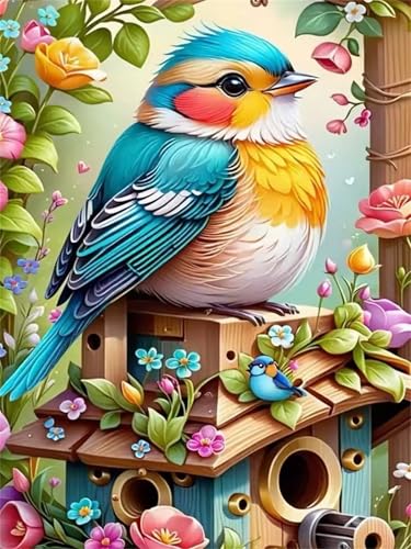 Puzzle 1500 Teile Erwachsene,Puzzle für Erwachsene und Kinder 1500 Teile,Gehirn-Herausforderung,Puzzles Pädagogisches Spiel,Puzzles mit Briefkasten-Vögel-Motiv von Tainrun