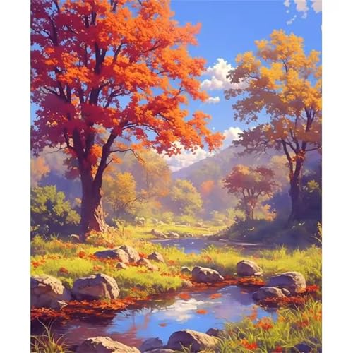 Puzzle 1500 Teile für Erwachsene, Herbstlicher Baumrasen 87x57cm Puzzle Erwachsene 1500 Teile Lernspiel Herausforderung Spielzeug, Geschicklichkeitsspiel für die ganze Familie von Tainrun
