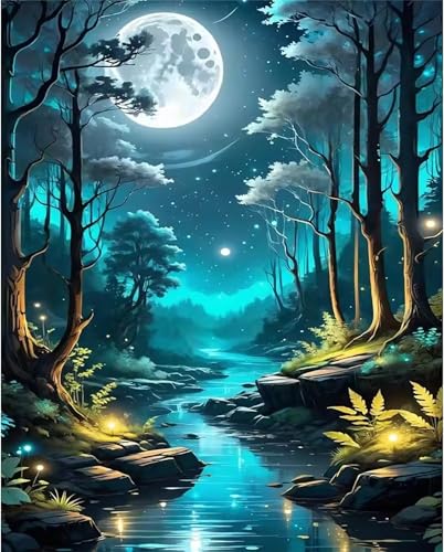 Puzzle 200 Teile Erwachsene,Puzzle für Erwachsene und Kinder 200 Teile,Gehirn-Herausforderung,Puzzles Pädagogisches Spiel,Puzzles mit Nachtwälder-Motiv von Tainrun