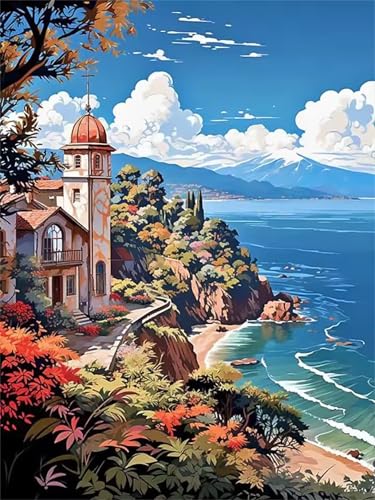 Puzzle 200 Teile Erwachsene,Puzzle für Erwachsene und Kinder 200 Teile,Gehirn-Herausforderung,Puzzles Pädagogisches Spiel,Puzzles mit Strandstadt-Motiv von Tainrun