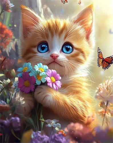 Puzzle 2000 Teile für Erwachsene, Daisy Cat Sunshine 100x70cm Puzzle Erwachsene 2000 Teile Lernspiel Herausforderung Spielzeug, Geschicklichkeitsspiel für die ganze Familie von Tainrun
