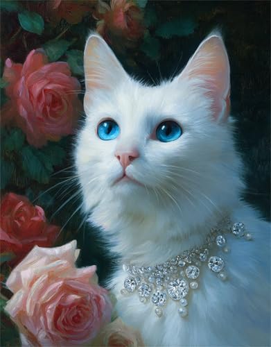 Puzzle 2000 Teile für Erwachsene, Nachtkatze Rosen 100x70cm Puzzle Erwachsene 2000 Teile Lernspiel Herausforderung Spielzeug, Geschicklichkeitsspiel für die ganze Familie von Tainrun