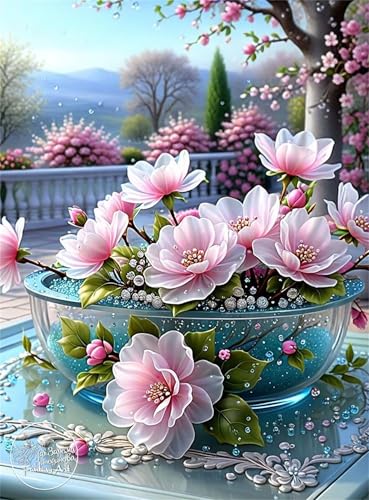 Puzzle 2000 Teile für Erwachsene, Rosa Blumen Garten 100x70cm Puzzle Erwachsene 2000 Teile Lernspiel Herausforderung Spielzeug, Geschicklichkeitsspiel für die ganze Familie von Tainrun