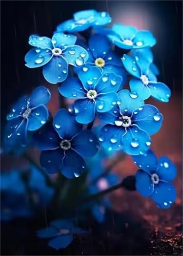 Puzzle 30 Teile für Erwachsene, EIN Herausforderndes Rätsel, Kreative Unterhaltung Puzzles Wunderschönes Dekoration Puzzle Geschenke, Thema:Blaue Blume von Tainrun