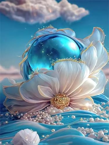 Puzzle 30 Teile für Erwachsene, EIN Herausforderndes Rätsel, Kreative Unterhaltung Puzzles Wunderschönes Dekoration Puzzle Geschenke, Thema:Blaue Seidenblume von Tainrun