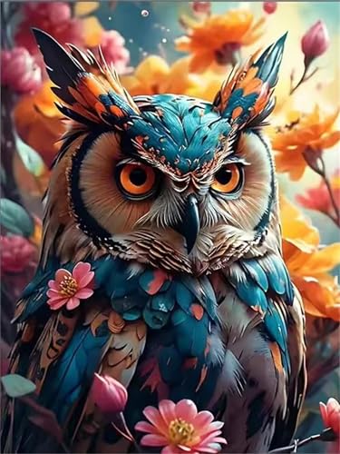 Puzzle 30 Teile für Erwachsene, EIN Herausforderndes Rätsel, Kreative Unterhaltung Puzzles Wunderschönes Dekoration Puzzle Geschenke, Thema:Blume Eule von Tainrun
