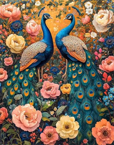Puzzle 30 Teile für Erwachsene, EIN Herausforderndes Rätsel, Kreative Unterhaltung Puzzles Wunderschönes Dekoration Puzzle Geschenke, Thema:Blume Pfau von Tainrun