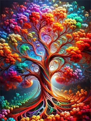 Puzzle 30 Teile für Erwachsene, EIN Herausforderndes Rätsel, Kreative Unterhaltung Puzzles Wunderschönes Dekoration Puzzle Geschenke, Thema:Bunte Bäume von Tainrun