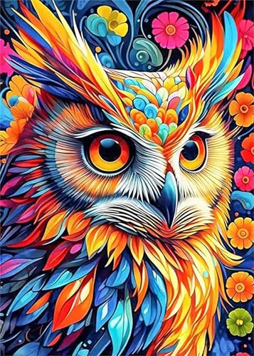 Puzzle 30 Teile für Erwachsene, EIN Herausforderndes Rätsel, Kreative Unterhaltung Puzzles Wunderschönes Dekoration Puzzle Geschenke, Thema:Bunte Eule von Tainrun