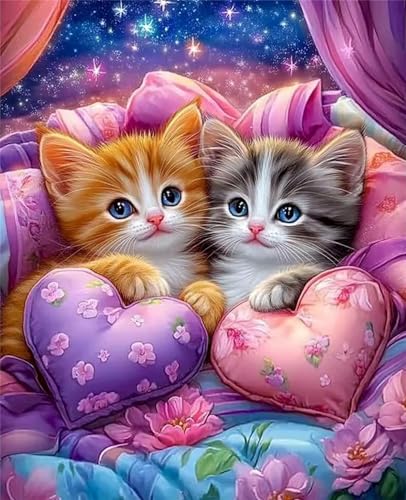 Puzzle 30 Teile für Erwachsene, EIN Herausforderndes Rätsel, Kreative Unterhaltung Puzzles Wunderschönes Dekoration Puzzle Geschenke, Thema:Galaxy Katzenherz von Tainrun