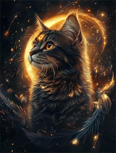 Puzzle 30 Teile für Erwachsene, EIN Herausforderndes Rätsel, Kreative Unterhaltung Puzzles Wunderschönes Dekoration Puzzle Geschenke, Thema:Goldene Katze von Tainrun