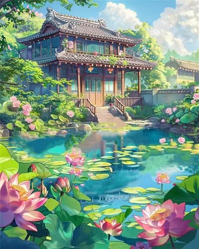 Puzzle 30 Teile für Erwachsene, EIN Herausforderndes Rätsel, Kreative Unterhaltung Puzzles Wunderschönes Dekoration Puzzle Geschenke, Thema:Haus Hofmauer von Tainrun
