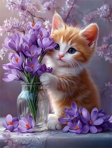 Puzzle 30 Teile für Erwachsene, EIN Herausforderndes Rätsel, Kreative Unterhaltung Puzzles Wunderschönes Dekoration Puzzle Geschenke, Thema:Lila Blume Katze Puzzle 30 Teile für Erwachsene, EIN Herausforderndes Rätsel, Kreative Unterhaltung Puzzles Wunderschönes Dekoration Puzzle Geschenke, Thema:Lila Blume Katze von Tainrun