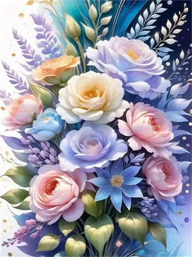 Puzzle 30 Teile für Erwachsene, EIN Herausforderndes Rätsel, Kreative Unterhaltung Puzzles Wunderschönes Dekoration Puzzle Geschenke, Thema:Lila Blumenstrauß von Tainrun