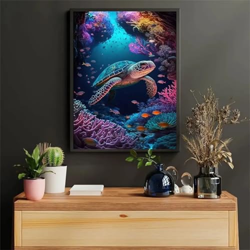Puzzle 30 Teile für Erwachsene, EIN Herausforderndes Rätsel, Kreative Unterhaltung Puzzles Wunderschönes Dekoration Puzzle Geschenke, Thema:Meeresschildkröte von Tainrun