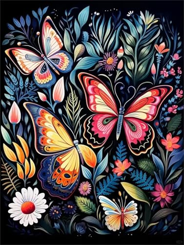 Puzzle 30 Teile für Erwachsene, EIN Herausforderndes Rätsel, Kreative Unterhaltung Puzzles Wunderschönes Dekoration Puzzle Geschenke, Thema:Mehrfarbige Schmetterlingspflanze von Tainrun