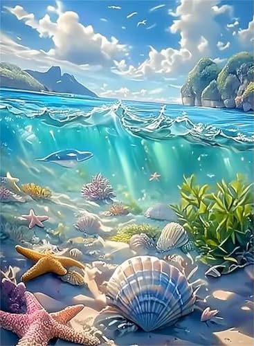 Puzzle 30 Teile für Erwachsene, EIN Herausforderndes Rätsel, Kreative Unterhaltung Puzzles Wunderschönes Dekoration Puzzle Geschenke, Thema:Muschelseestern Seetang von Tainrun