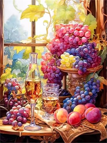 Puzzle 30 Teile für Erwachsene, EIN Herausforderndes Rätsel, Kreative Unterhaltung Puzzles Wunderschönes Dekoration Puzzle Geschenke, Thema:Pfirsiche Weinreben von Tainrun
