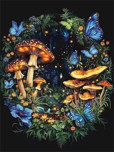 Puzzle 30 Teile für Erwachsene, EIN Herausforderndes Rätsel, Kreative Unterhaltung Puzzles Wunderschönes Dekoration Puzzle Geschenke, Thema:Pflanze Blauer Schmetterling von Tainrun