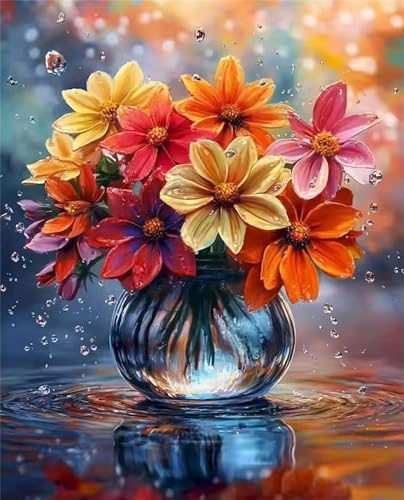 Puzzle 30 Teile für Erwachsene, EIN Herausforderndes Rätsel, Kreative Unterhaltung Puzzles Wunderschönes Dekoration Puzzle Geschenke, Thema:Regengelbe Vase von Tainrun